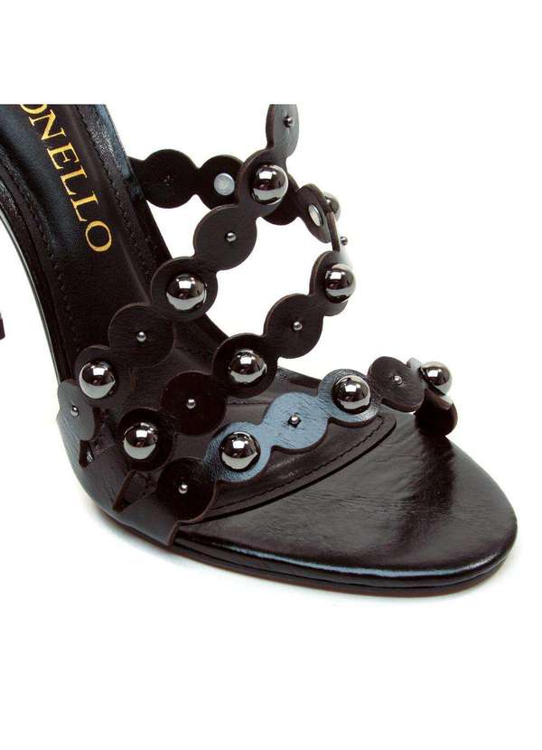 Cecconello - Sandália Couro Salto Alto Cecconello 2726001-4 Preto 5