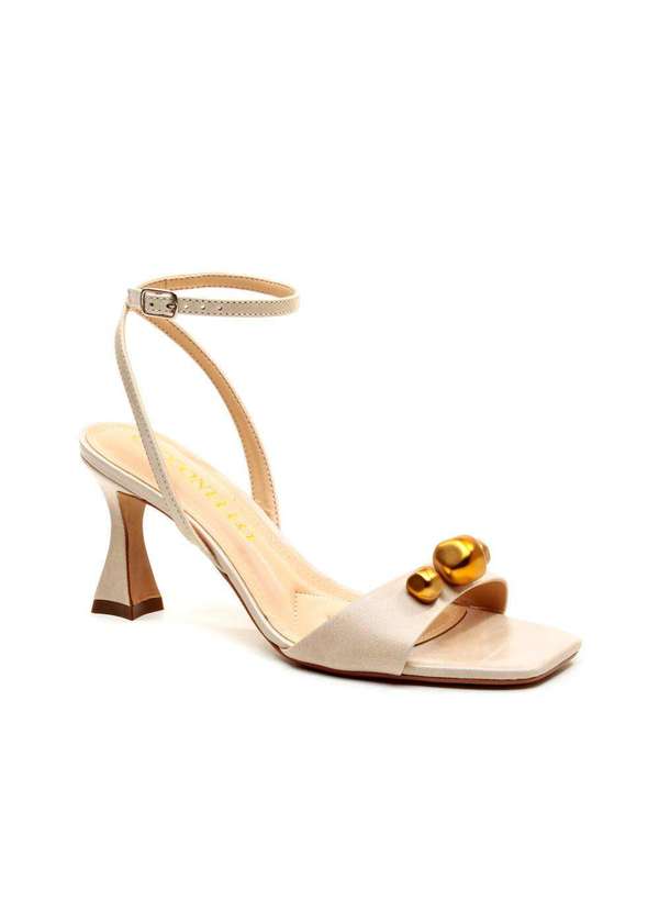 Cecconello - Sandália Couro Salto Médio Cecconello 2694001-2 Off White 3