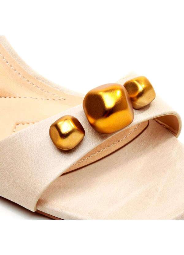 Cecconello - Sandália Couro Salto Médio Cecconello 2694001-2 Off White 5