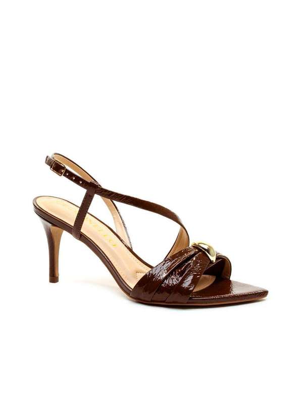 Cecconello - Sandália Couro Salto Médio Cecconello 2695001-2 Marrom 3