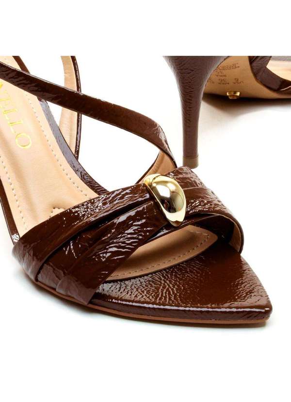 Cecconello - Sandália Couro Salto Médio Cecconello 2695001-2 Marrom 5