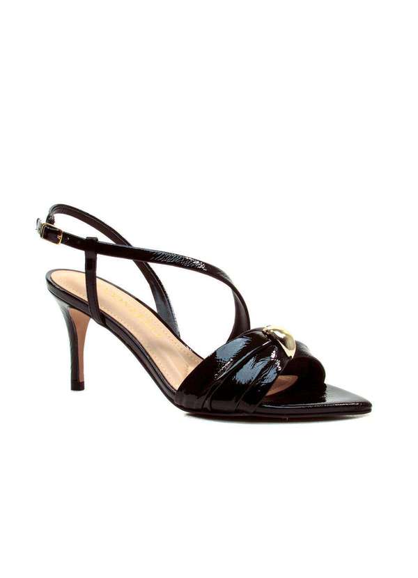 Cecconello - Sandália Couro Salto Médio Cecconello 2695001-4 Preto 2