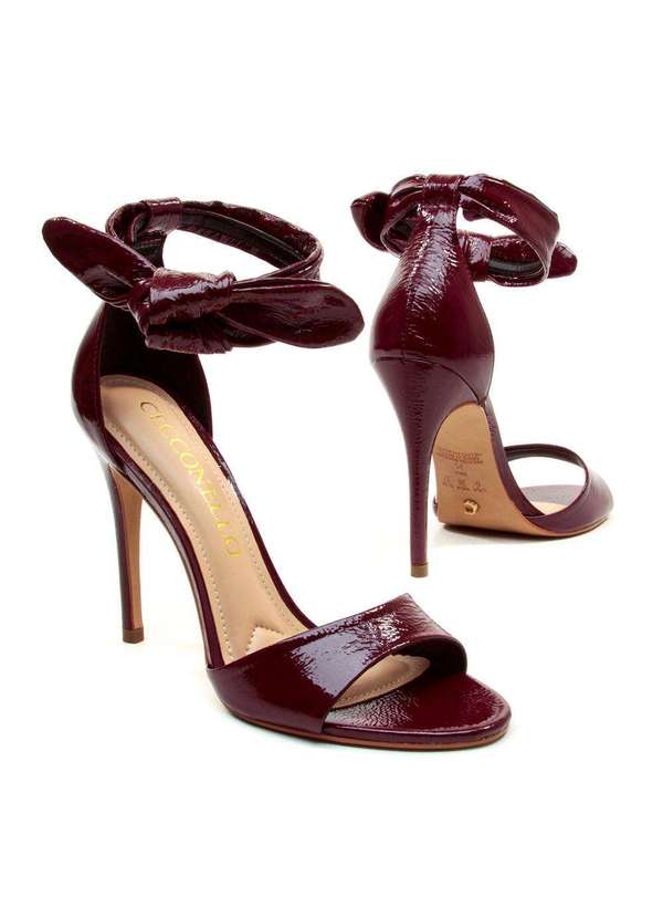 Cecconello - Sandália Couro Bordô Salto Alto Cecconello 2492015-16 Bordo 4