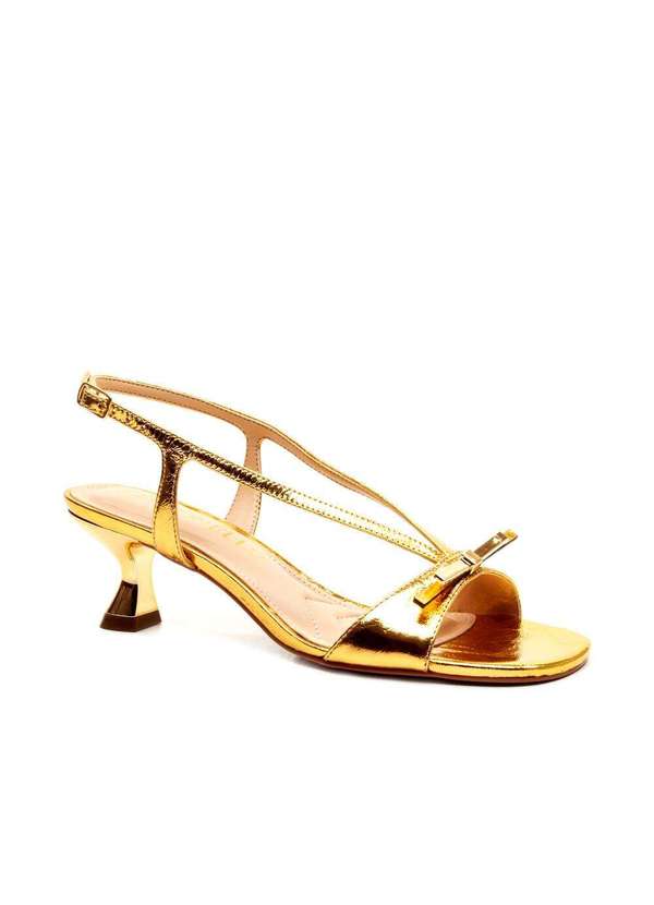 Cecconello - Sandália C Salto Baixo Cecconello 2633002-1 Ouro 3