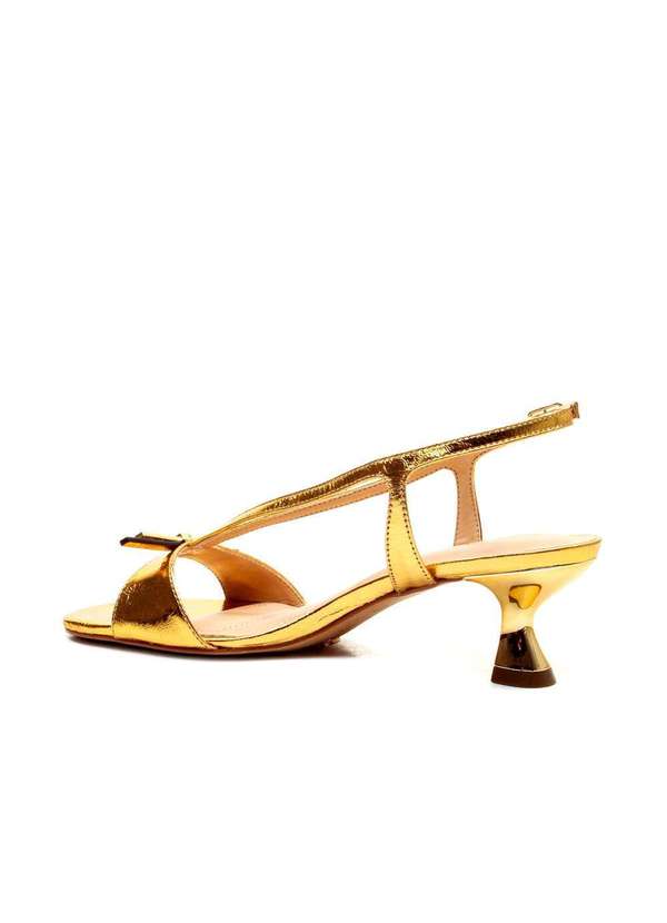 Cecconello - Sandália C Salto Baixo Cecconello 2633002-1 Ouro 4