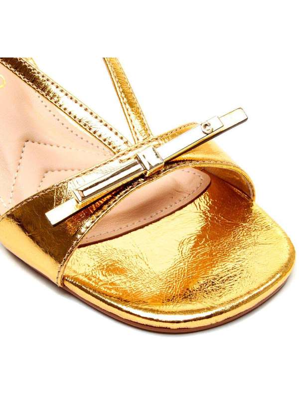 Cecconello - Sandália C Salto Baixo Cecconello 2633002-1 Ouro 5