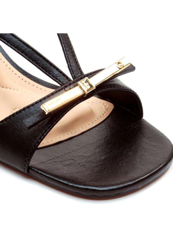 Cecconello - Sandália Couro Salto Baixo Cecconello 2633002-2 Preto 5
