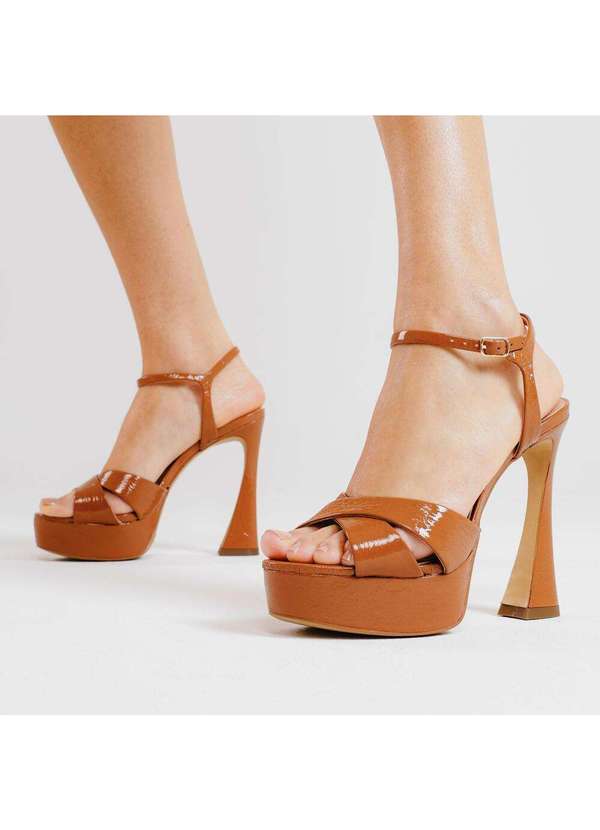 Cecconello - Sandália Couro Plataforma Cecconello 2700001-3 Marrom 2