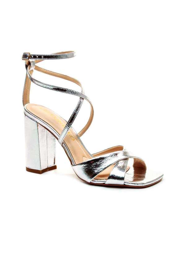 Cecconello - Sandália Couro Salto Alto Cecconello 2702001-2 Prata 3