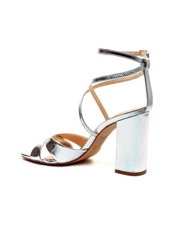 Cecconello - Sandália Couro Salto Alto Cecconello 2702001-2 Prata 4