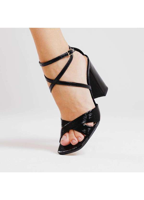 Cecconello - Sandália Couro Salto Alto Cecconello 2702001-3 Preto 2