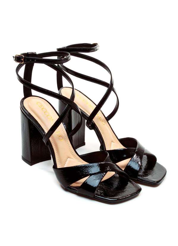 Cecconello - Sandália Couro Salto Alto Cecconello 2702001-3 Preto 5