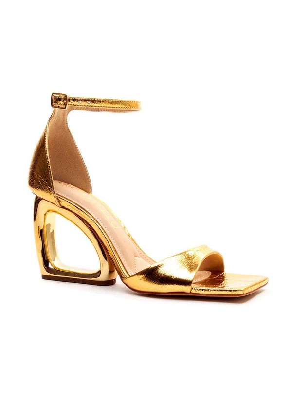 Cecconello - Sandália C Salto Alto Vazado Cecconello 2192002-13 Ouro 2