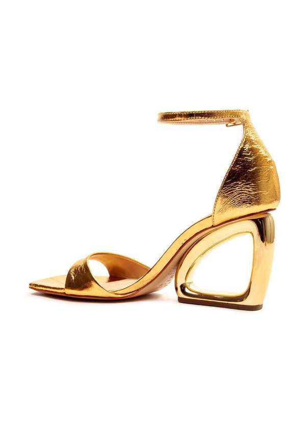 Cecconello - Sandália C Salto Alto Vazado Cecconello 2192002-13 Ouro 3