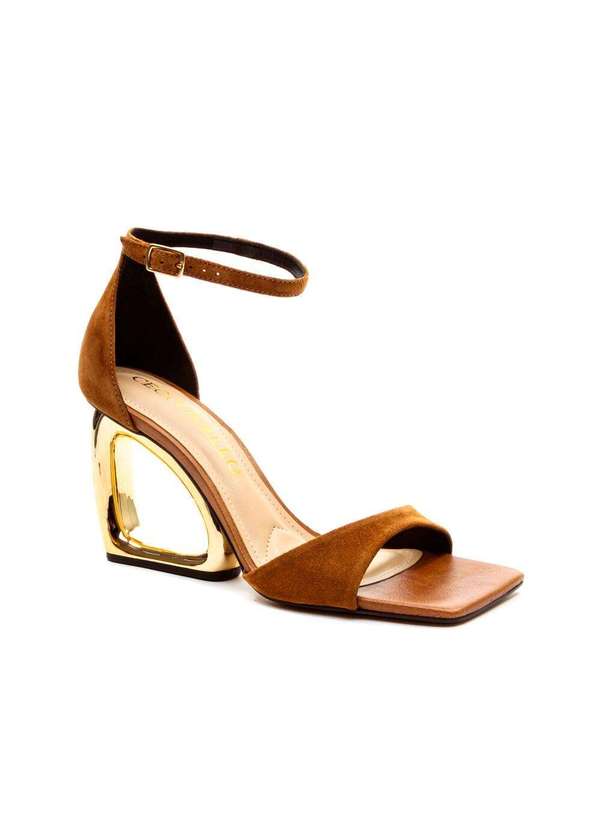 Cecconello - Sandália Couro Salto Alto Cecconello 2192002-31 Marrom 3