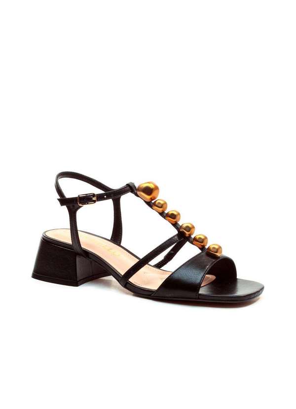 Cecconello - Sandália Couro Salto Bloco Baixo Cecconello 2687002-1 Preto 3