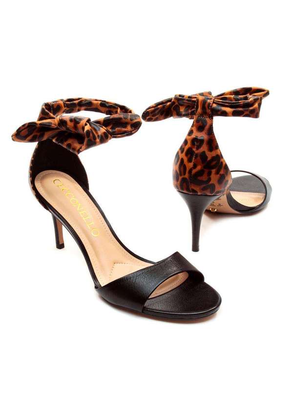 Cecconello - Sandália Couro Salto Médio Cecconello 2538010-7 Preto 5