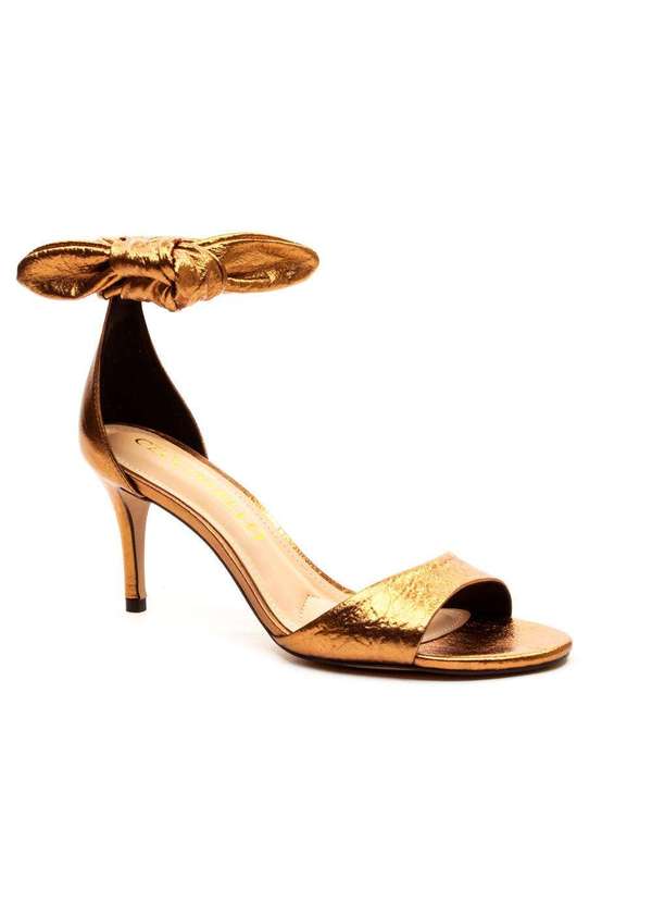 Cecconello - Sandália Couro Salto Médio Cecconello 2538010-8 Bronze 3