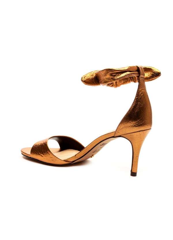 Cecconello - Sandália Couro Salto Médio Cecconello 2538010-8 Bronze 4