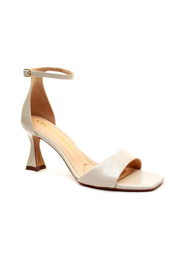 Cecconello - Sandália Couro Salto Médio Cecconello 2694002-2 Off White 3