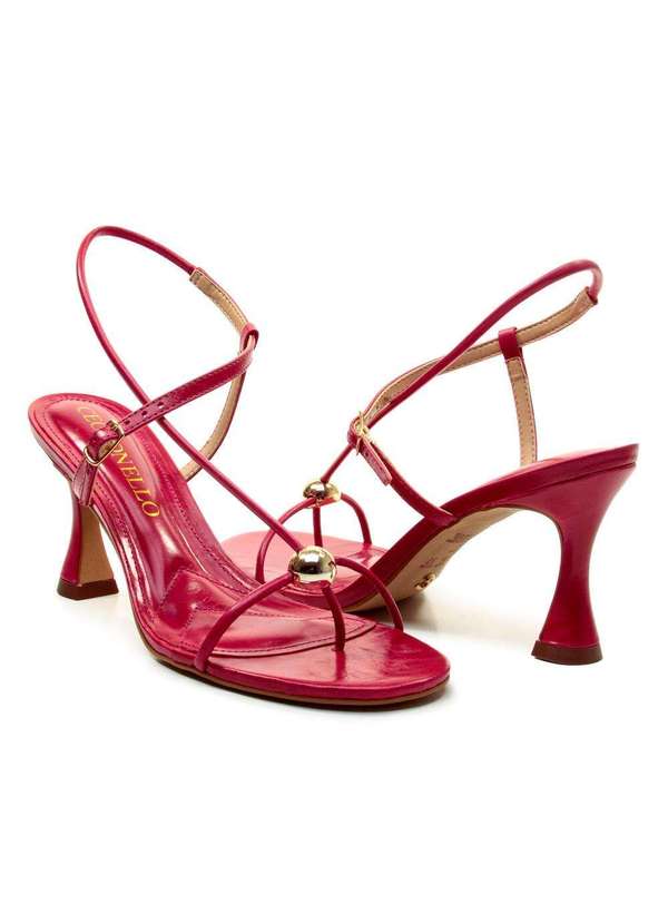 Cecconello - Sandália Couro Salto Médio Cecconello 2796001-3 Vermelho 5