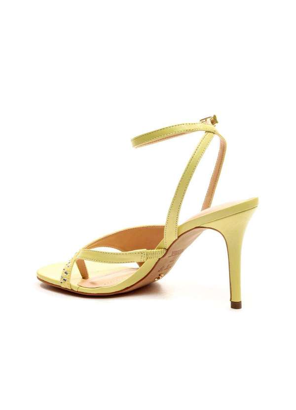 Cecconello - Sandália Couro Salto Alto Cecconello 2599002-2 Amarelo 4