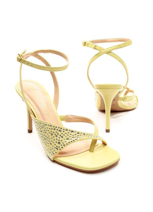 Cecconello - Sandália Couro Salto Alto Cecconello 2599002-2 Amarelo 5