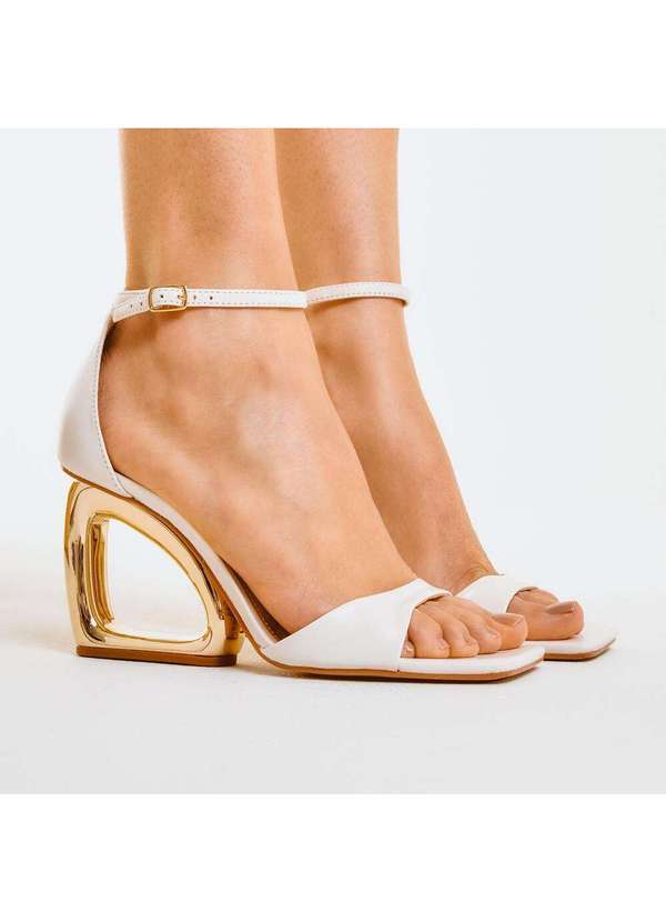 Cecconello - Sandália Couro Salto Alto Cecconello 2192002-33 Branco 2