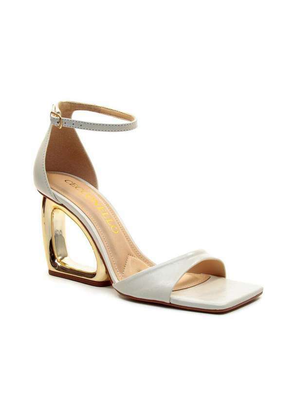 Cecconello - Sandália Couro Salto Alto Cecconello 2192002-33 Branco 3