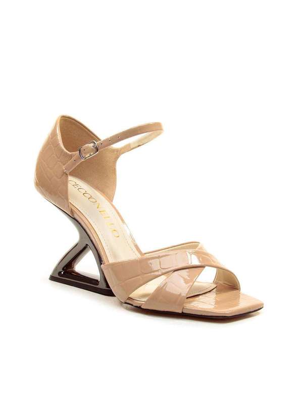 Cecconello - Sandália Couro Salto Alto Cecconello 2654002-3 Nude 2