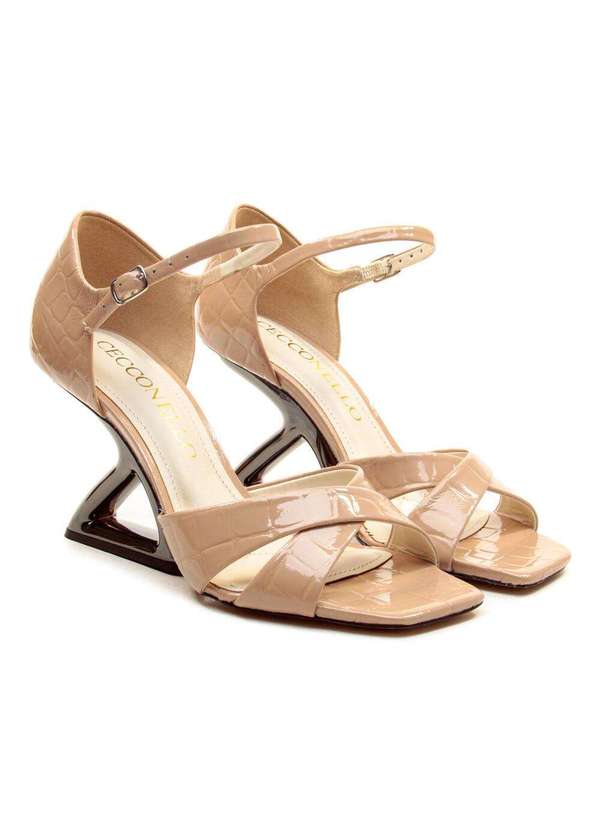 Cecconello - Sandália Couro Salto Alto Cecconello 2654002-3 Nude 4