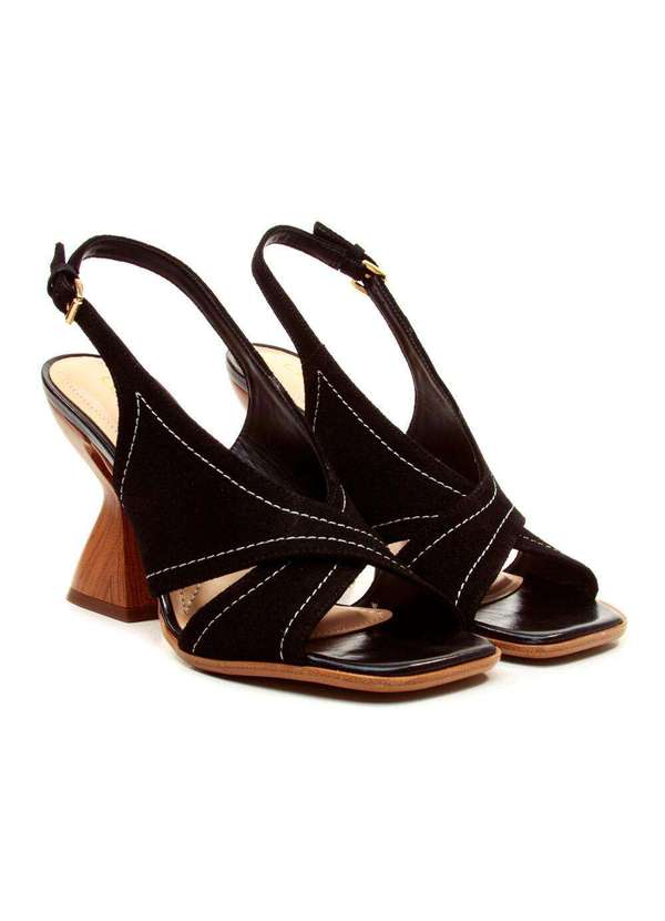 Cecconello - Sandália Couro Salto Alto Cecconello 2718005-8 Preto 4