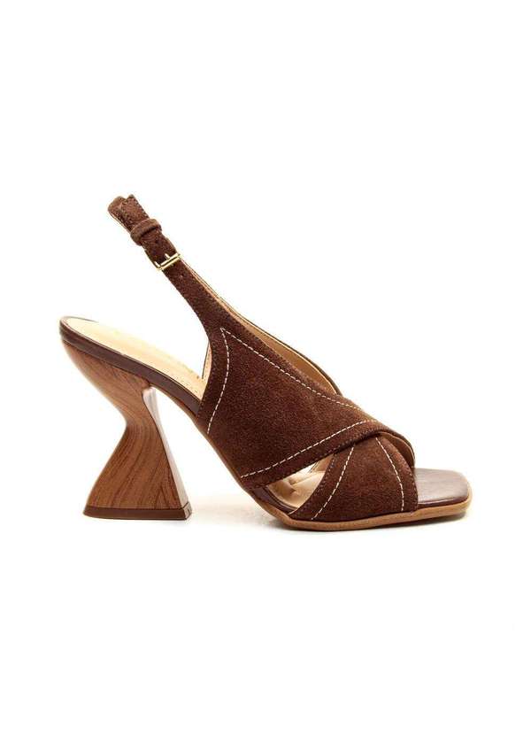 Cecconello - Sandália Couro Salto Alto Cecconello 2718005-8 Marrom