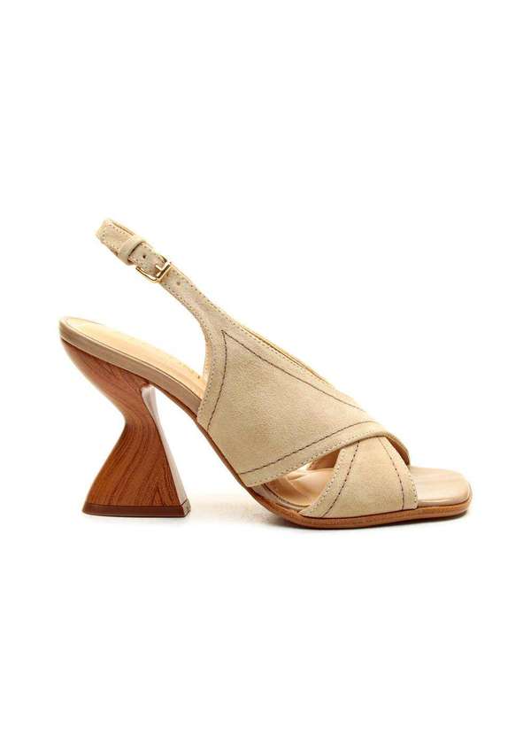 Cecconello - Sandália Couro Salto Alto Cecconello 2718005-8 Creme