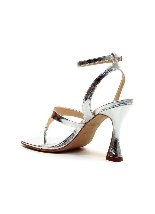 Cecconello - Sandália Couro Salto Alto Cecconello 2794003-1 Prata 4