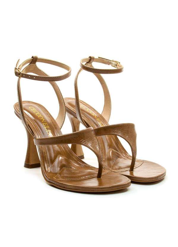Cecconello - Sandália Couro Salto Alto Cecconello 2794003-1 Marrom 5