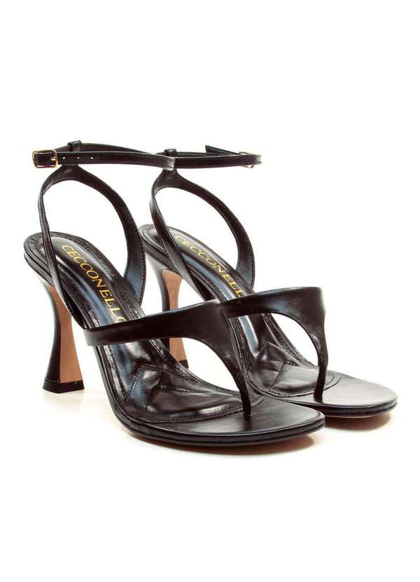 Cecconello - Sandália Couro Salto Alto Cecconello 2794003-1 Preto 4