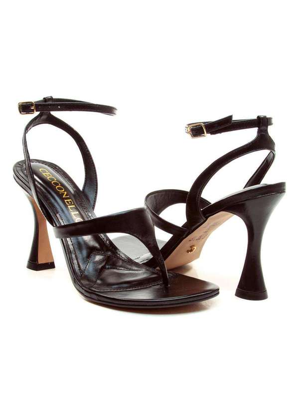 Cecconello - Sandália Couro Salto Alto Cecconello 2794003-1 Preto 5