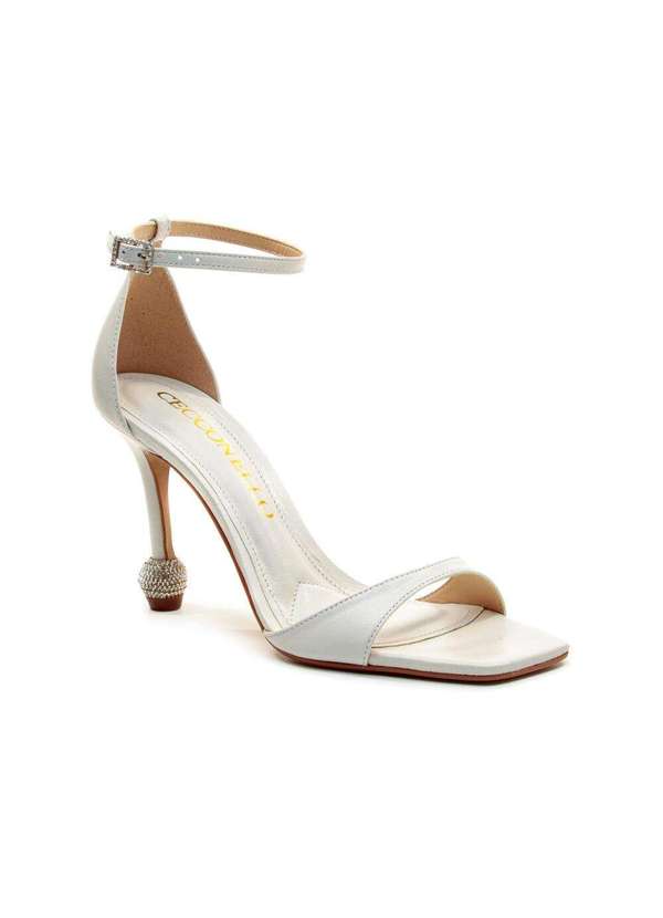 Cecconello - Sandália Couro Salto Alto Cecconello 2852001-1 Branco 3