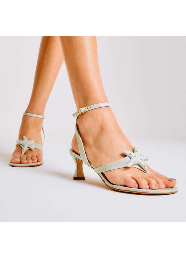 Cecconello - Sandália Couro Salto Baixo Cecconello 2792001-2 Verde 2