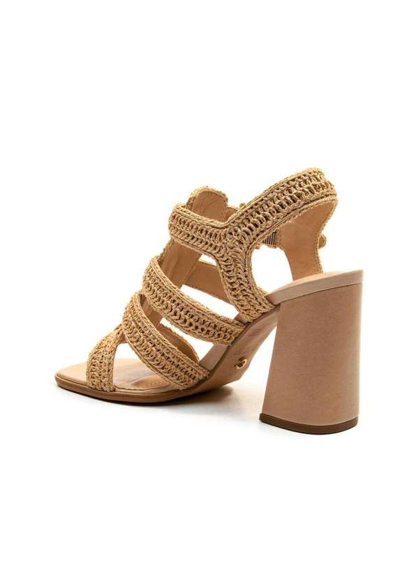 Cecconello - Sandália Nude Bordada Salto Alto Cecconello 2759008-1 Creme 4