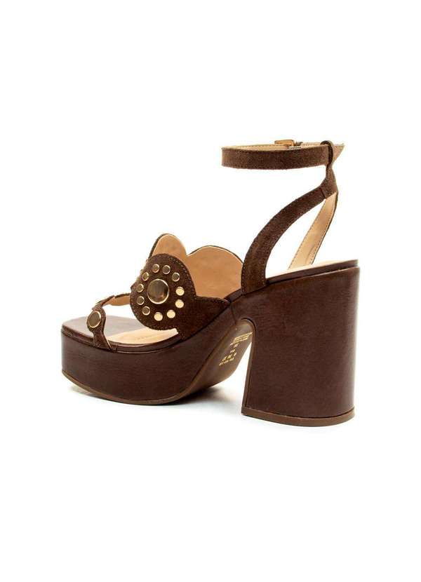 Cecconello - Sandália Plataforma Couro Cecconello 2741004-1 Marrom 4