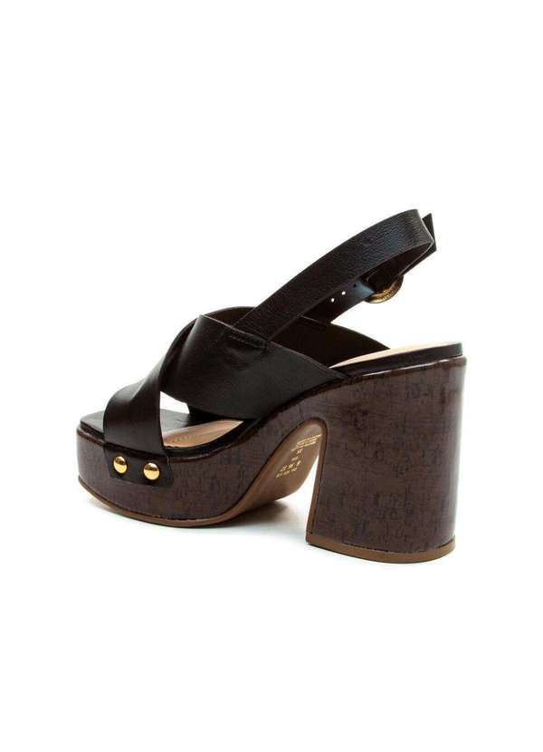 Cecconello - Sandália Plataforma Couro Cecconello 2741007-1 Preto 3