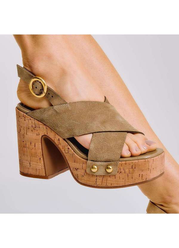 Cecconello - Sandália Plataforma Couro Cecconello 2741007-4 Nude 2