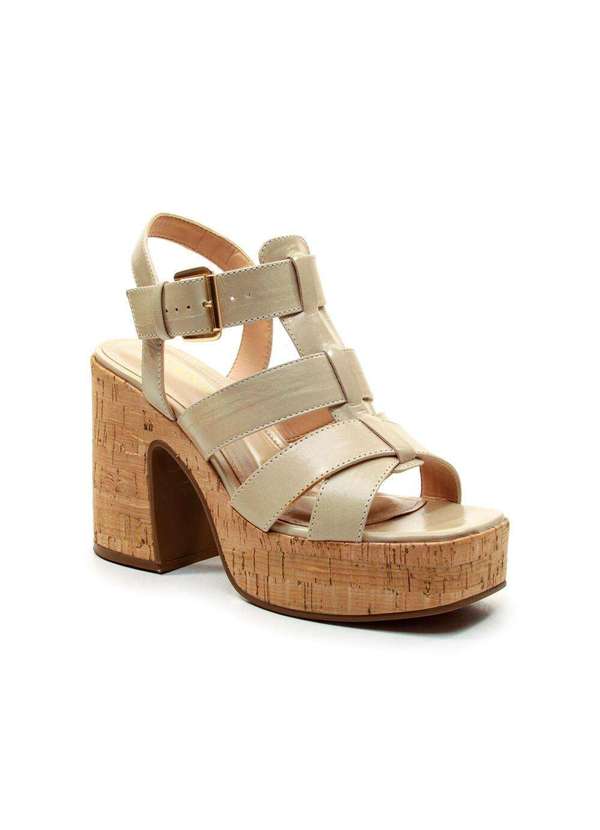 Cecconello - Sandália Plataforma Couro Cecconello 2741012-3 Bege 2