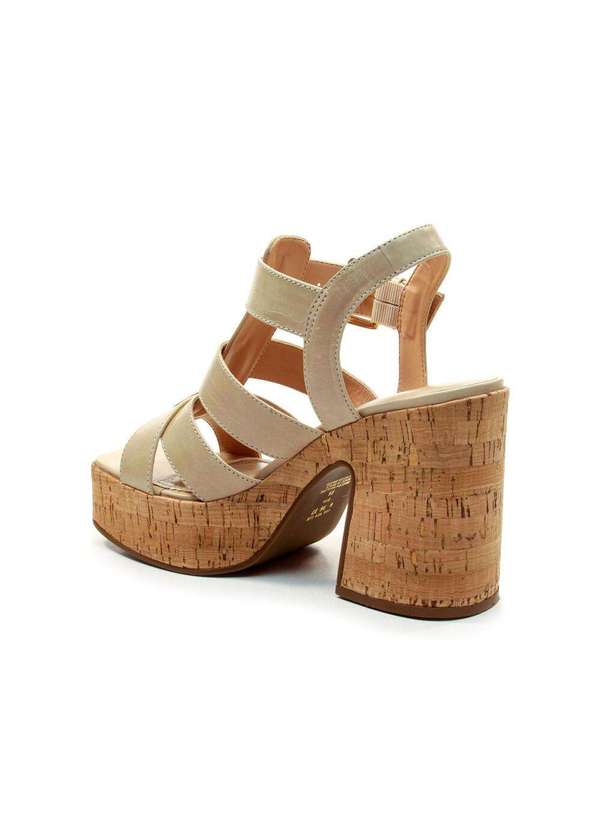 Cecconello - Sandália Plataforma Couro Cecconello 2741012-3 Bege 3