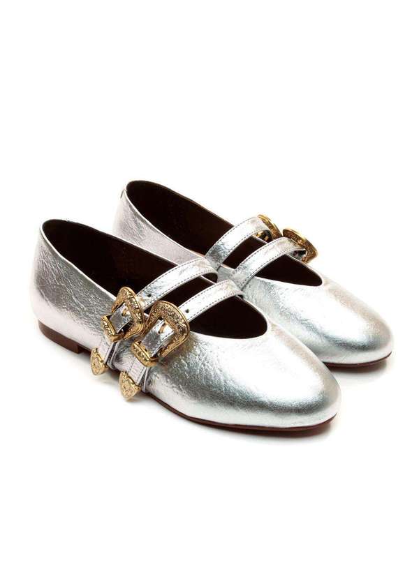 Cecconello - Sapatilha Couro Cecconello 2635002-2 Prata 5