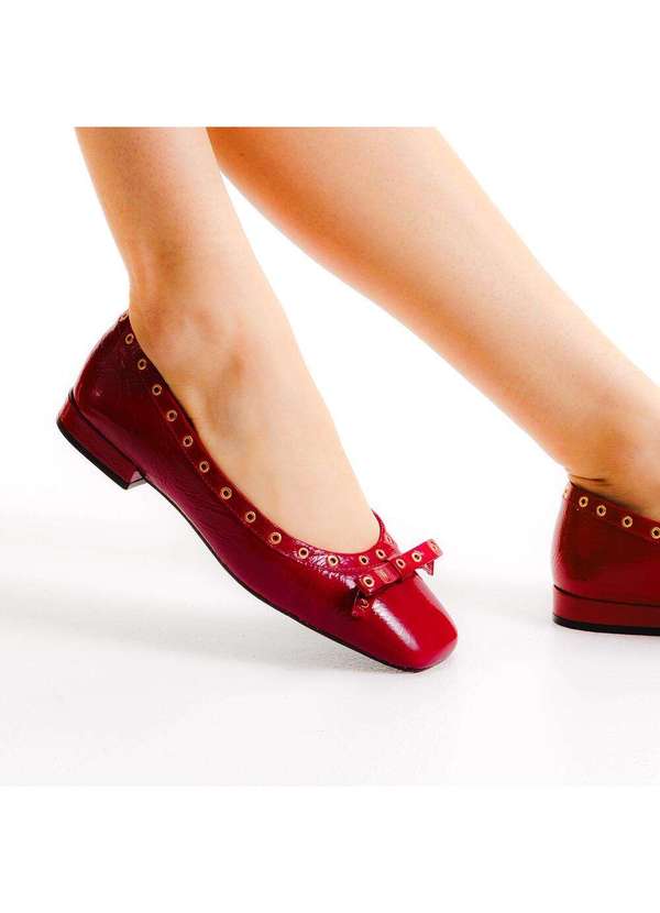 Cecconello - Sapatilha Couro Cecconello 2660001-3 Vermelho 2