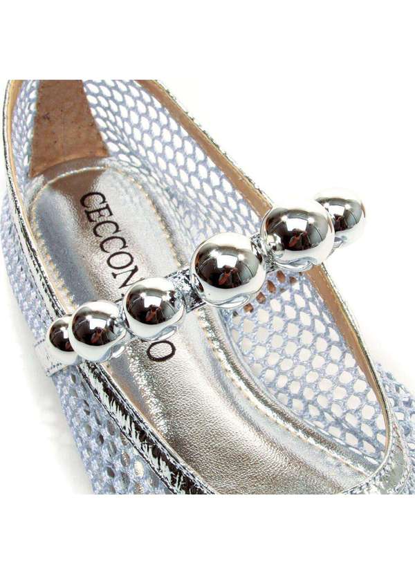 Cecconello - Sapatilha Couro Cecconello 2767001-3 Prata 5