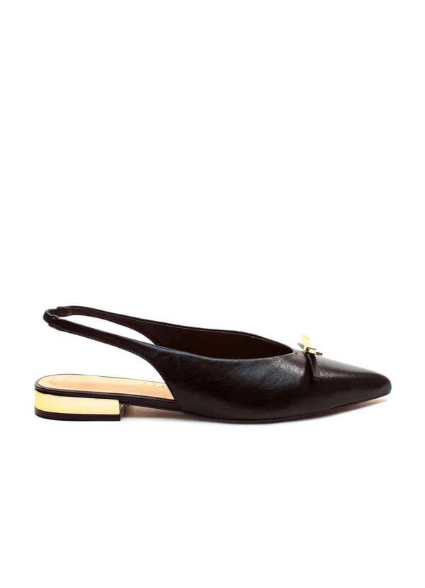 Cecconello - Sapatilha Slingback Couro Cecconello 2641002-3 Preto